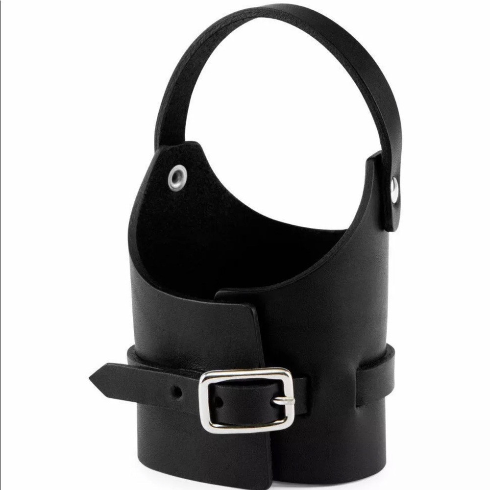 Maison Martin Margiela x H&M blk leather bracelet